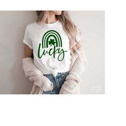 lucky rainbow svg,lucky svg,rainbow shamrock svg,irish svg,shamrock svg,st patricks day svg,lucky shirt svg,svg for cric