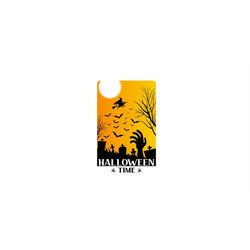 halloween time svg, halloween graveyard scene svg, haunted tombstone vector, spooky decoration silhouette, flying witch