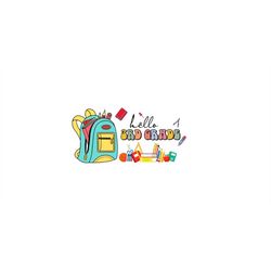 hello 3rd grade svg png, hello third grade svg, third grade back to school, first day of school, cutting files for silho