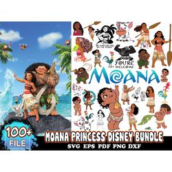 100 Moana SVG Bundle, Moana PNG, Moana Clipart, Moana Symbol, Moana Logo, Moana Bebe PNG, Maui Moana PNG,Hei Hei Clipart