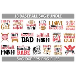 baseball bundle svg, funny baseball shirt svg, baseball mama svg, baseball dad svg, grunge distressed svg cut file for c