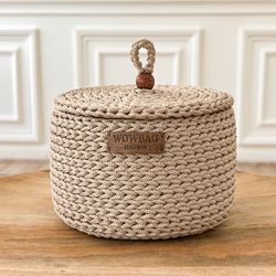 crochet pattern basket with lid crochet basket pattern pdf pattern crochet rope basket pattern storage basket crochet
