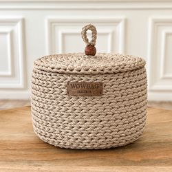 pdf crochet pattern basket with lid crochet basket pattern pdf pattern crochet rope basket pattern storage basket pdf