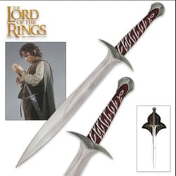 sting sword of frodo | official lord of the rings replica by lavish knives | 22" stainless steel hobbit sword with elvis