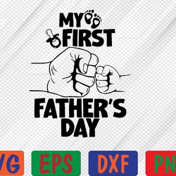mens my first fathers day vintage new daddy joke svg, eps, png, dxf, digital download