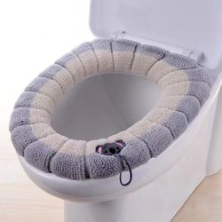 thicker soft washable hygienic antibacterial toilet seat cover mat with handle