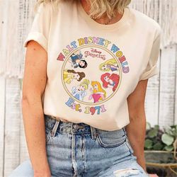 disney princess shirt, walt disney world 1971 shirt, princess shirt, disney vacation shirt, disney belle, cinderella, ti