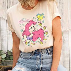 Vintage Disney The Little Mermaid Princess Ariel Shirt, Disney Princess Shirt, Disney Girl Trip 2023, Disney Family Shir