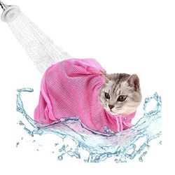 cat grooming bag shower mesh bag