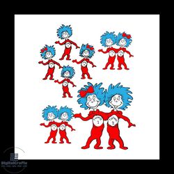 thing 1 thing 2 bundle svg, dr seuss svg, seuss svg, dr seuss gifts, dr seuss shirt, cat in the hat svg, thing 1 thing 2