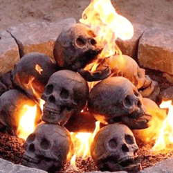 Skull Halloween Barbecue Fire Ornament