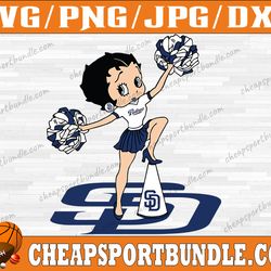 san diego padres betty boop baseball team svg, san diego padres svg, mlb team  svg, mlb svg, png, dxf, eps, jpg