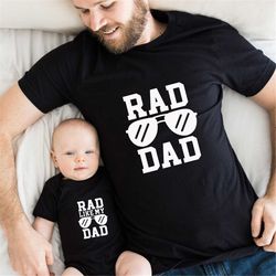 rad like my dad baby onesie - retro father's day natural bodysuit - cute first father's day gift