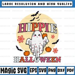 hippie halloween png, halloween png sublimation design, retro halloween png, fall png, spooky png, ghost png, pumpkin pn