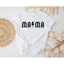 rocker style mama,mama lightning bolt tee,cute mom shirt,girl mama shirt,mother's day gift,mommy shirt,comfort color mam