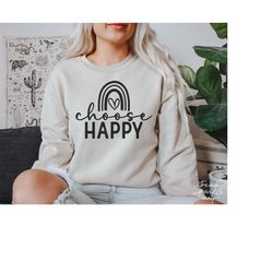 choose happy svg, png, rainbow svg, happy svg, be happy svg, inspiration svg, boho rainbow svg, choose joy svg, inspirat