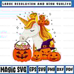 halloween candy unicorn png, halloween pumpkin png, witch png, unicorn png, halloween unicorn png, spooky unicorn png, s