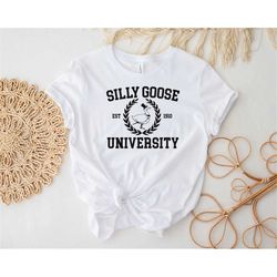 silly goose university crewneck sweatshirt,unisex silly goose university shirt,funny men's sweatshirt,funny gift for guy