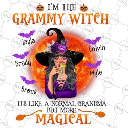 i'm the grandma witch png, personalized mimi grandma nana witch png, funny grandma halloween png