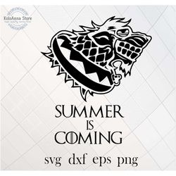 summer is coming svg, winter is coming, house svg, stark svg, stark wolf, summer svg, cut file, silhouette, svg files fo
