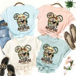 custom name disney animal kingdom 2023 shirt, mickey and friends safari shirt, disney animal kingdom