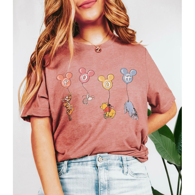 Disney Balloons Winnie The Pooh Shirt, Cute Pooh Bear Shirt, Disneyland Trip Shirt, Disney Women Shirt, Disney Kid Shirt, Disney Group Shirt - 6.jpg