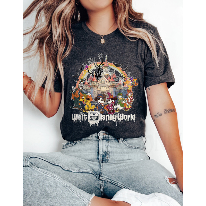 Retro Walt Disney World Halloween Shirts, Disney Castle Halloween Shirt, Disney World Halloween Shirt, Disney Family Halloween Shirt - 6.jpg