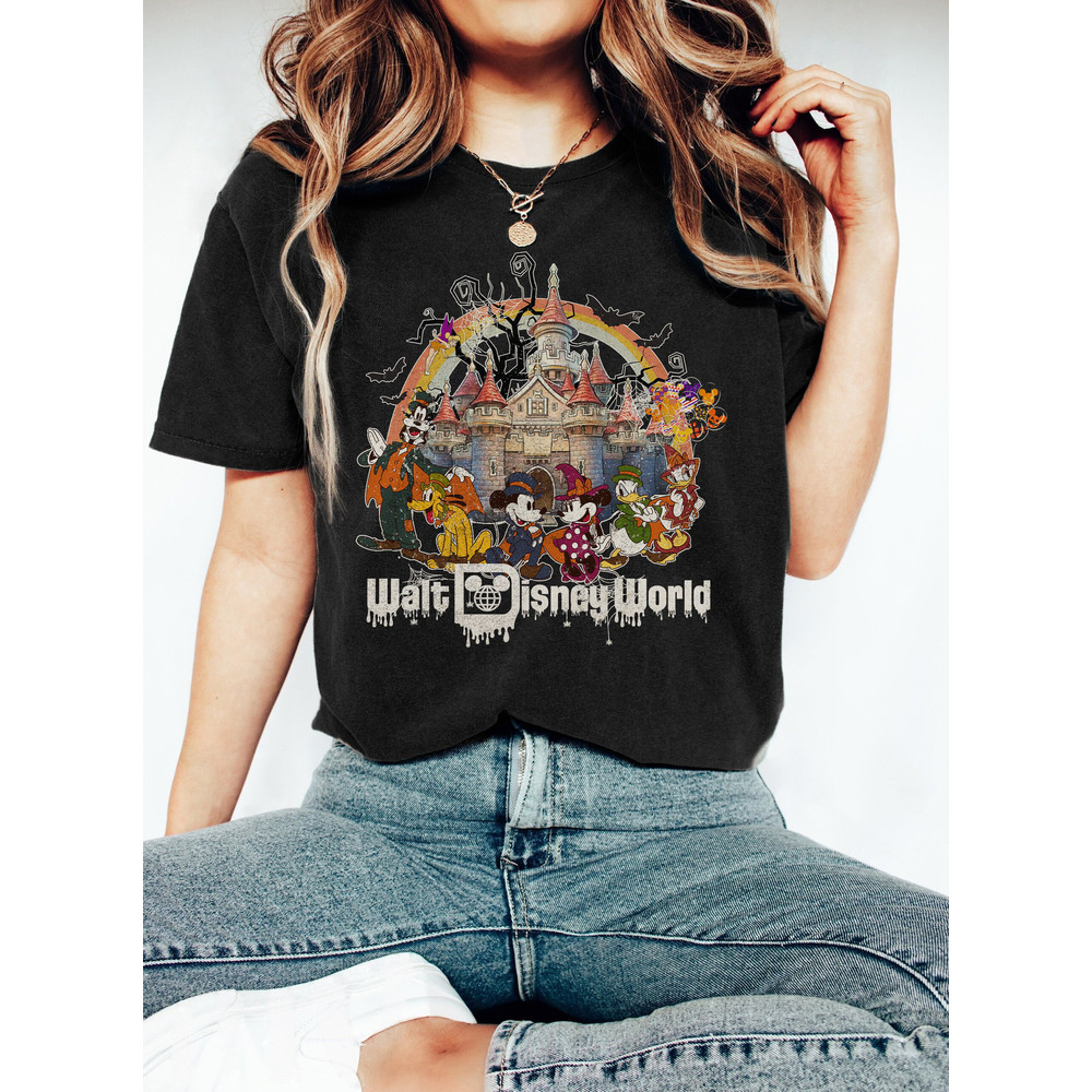Retro Walt Disney World Halloween Shirts, Disney Castle Halloween Shirt, Disney World Halloween Shirt, Disney Family Halloween Shirt - 7.jpg