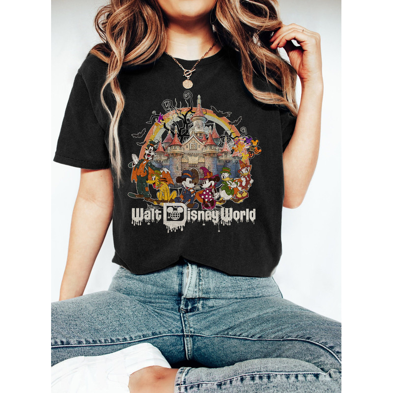 Retro Walt Disney World Halloween Shirts, Disney Castle Halloween Shirt, Disney World Halloween Shirt, Disney Family Halloween Shirt - 7.jpg