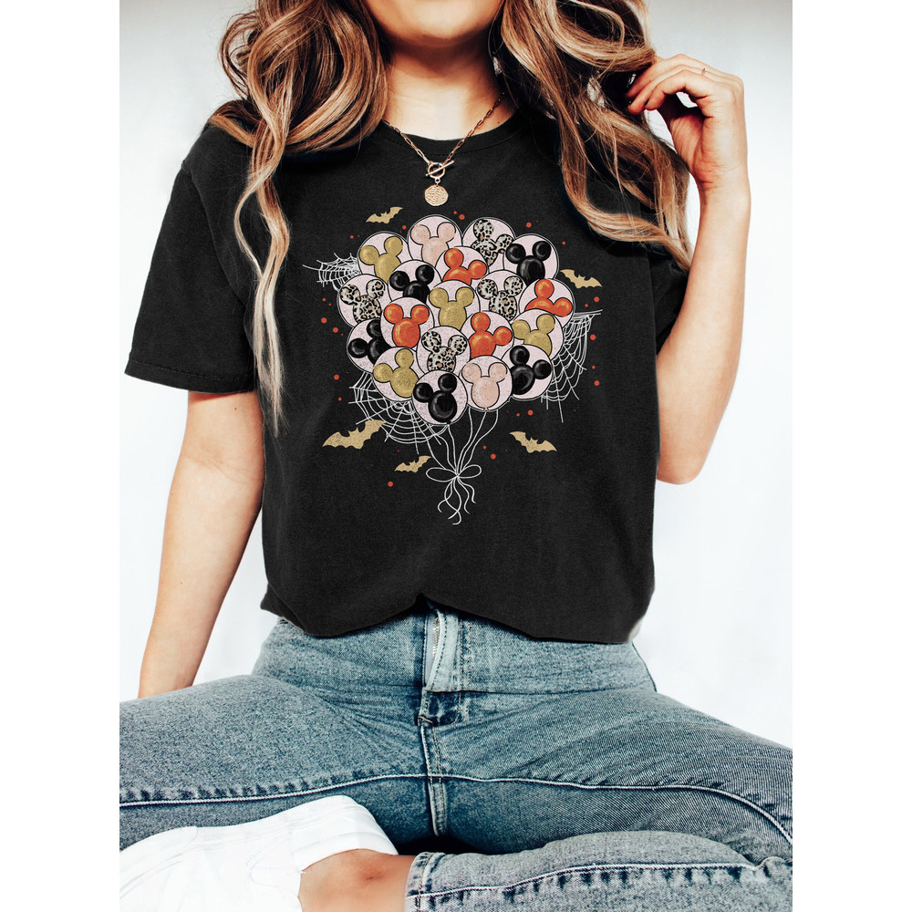 Vintage Disney Balloons Halloween Shirt, Mickey Halloween Balloons Shirt, Mickey Not So Scary, Disney Trip Shirt, Disney Family Shirt - 2.jpg