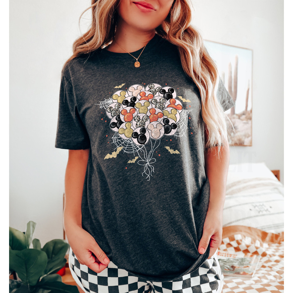 Vintage Disney Balloons Halloween Shirt, Mickey Halloween Balloons Shirt, Mickey Not So Scary, Disney Trip Shirt, Disney Family Shirt - 3.jpg