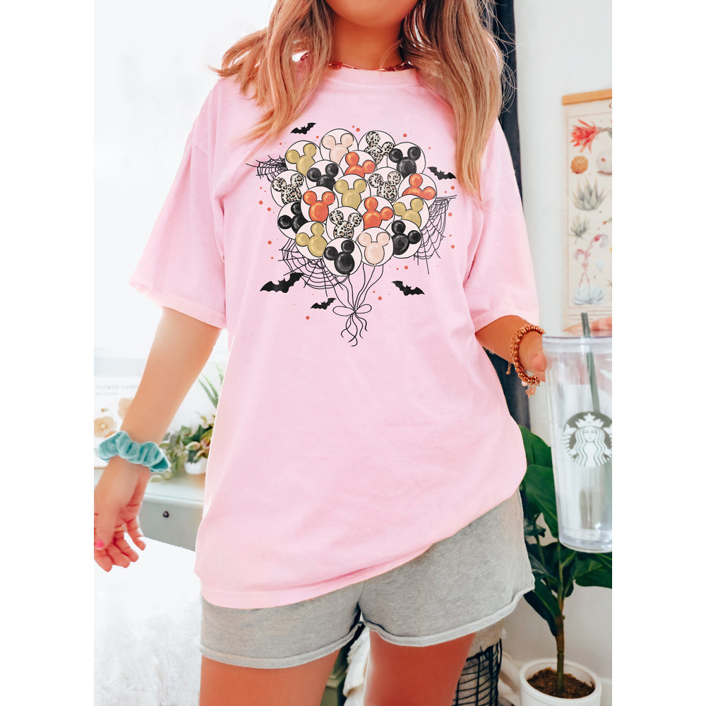 Vintage Disney Balloons Halloween Shirt, Mickey Halloween Balloons Shirt, Mickey Not So Scary, Disney Trip Shirt, Disney Family Shirt - 4.jpg