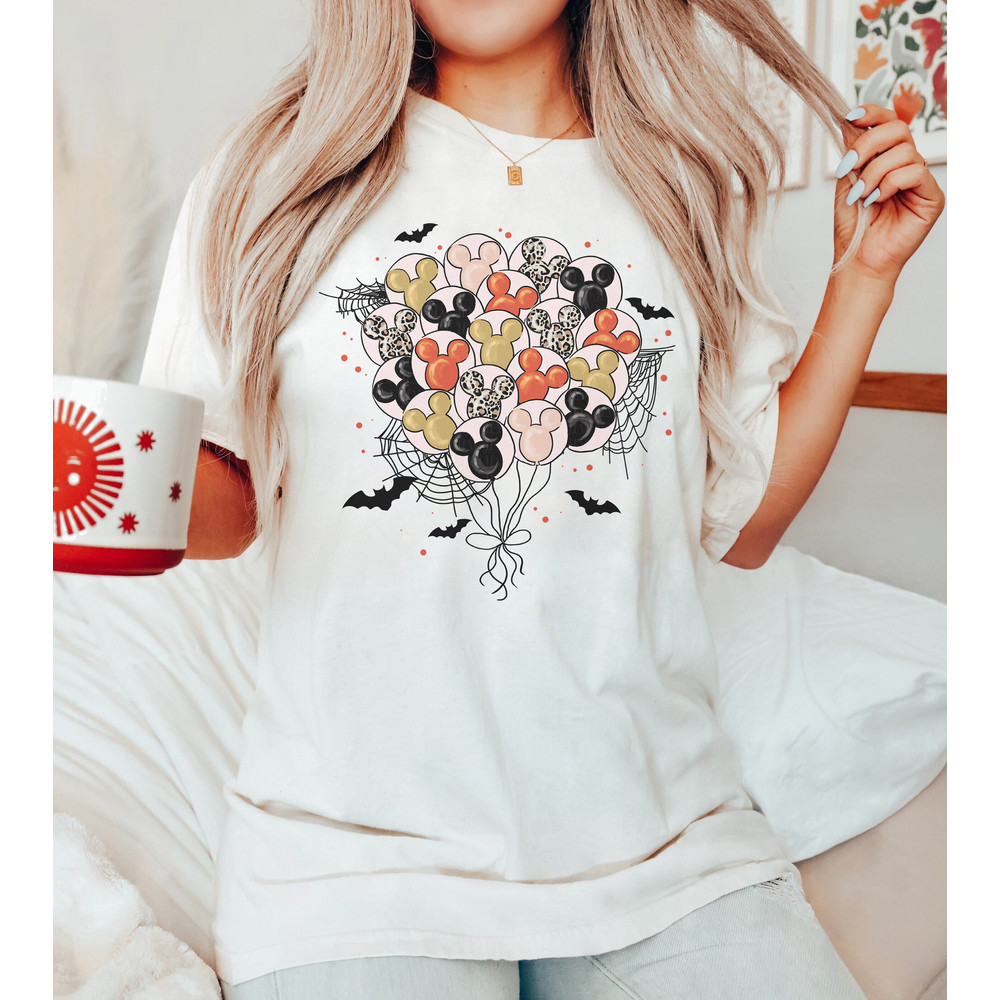 Vintage Disney Balloons Halloween Shirt, Mickey Halloween Balloons Shirt, Mickey Not So Scary, Disney Trip Shirt, Disney Family Shirt - 5.jpg