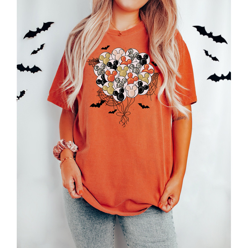 Vintage Disney Balloons Halloween Shirt, Mickey Halloween Balloons Shirt, Mickey Not So Scary, Disney Trip Shirt, Disney Family Shirt - 6.jpg