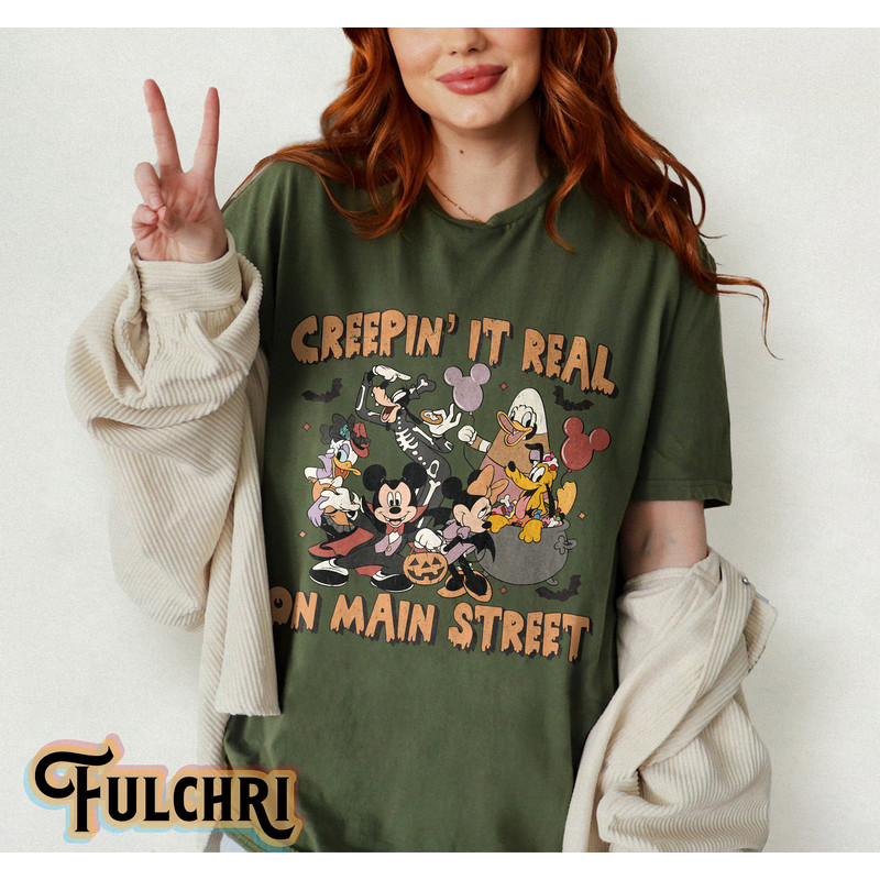 Vintage Disney Creepin't It Real On Main Street Shirt Shirt, Disney Halloween Shirt, Nightmare On Main Street, Disney Halloween Trip Shirt - 3.jpg