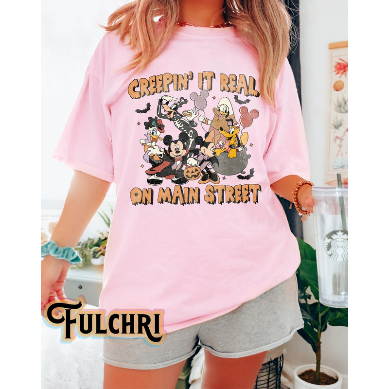 Vintage Disney Creepin't It Real On Main Street Shirt Shirt, Disney Halloween Shirt, Nightmare On Main Street, Disney Halloween Trip Shirt - 5.jpg