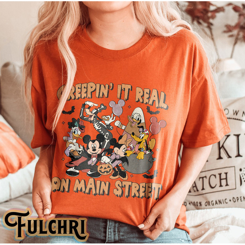 Vintage Disney Creepin't It Real On Main Street Shirt Shirt, Disney Halloween Shirt, Nightmare On Main Street, Disney Halloween Trip Shirt - 7.jpg