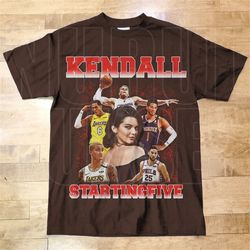 vintage style kendall starting five shirt loahaddian kendall jenner team shirt, kendall starting five tee shirt kj01