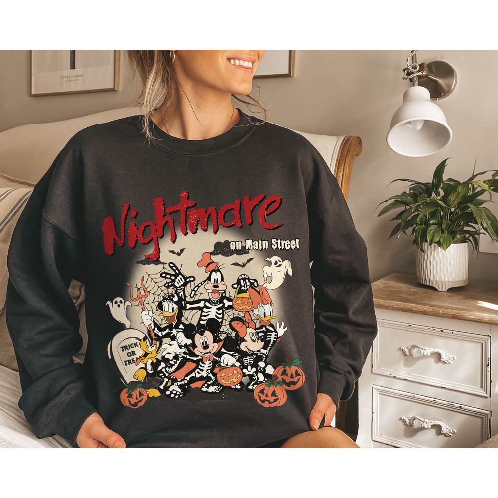 Vintage Disney Halloween Nightmare On Main Street Shirt, Disney Halloween Party Shirt, Disney Skeleton Halloween Shirt, Disney Trip Shirt - 7.jpg