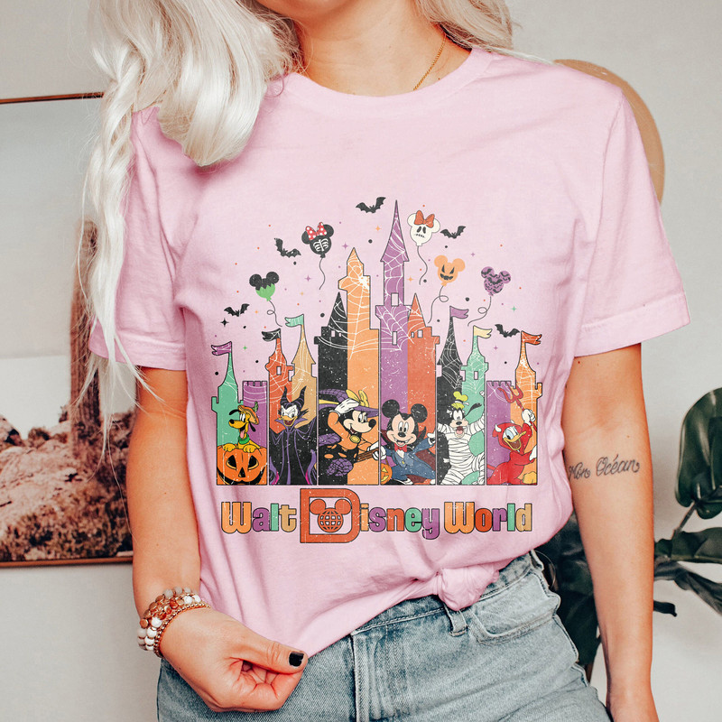 Vintage Disney Mickey And Friends Halloween Shirt, Disney Castle Halloween Shirt, Walt Disney World Halloween Shirt, Disney Trip Shirt - 3.jpg