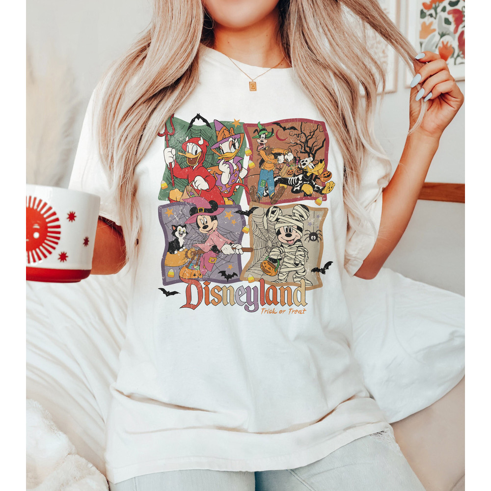 Vintage Disneyland Halloween Shirt, Disneyland Trick Or Treat, Mickey And Friends Halloween Shirt, Disney Trip Shirt, Disney Skeleton Shirt - 4.jpg