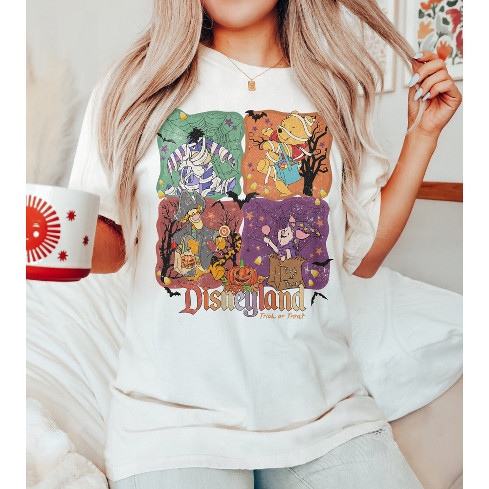 Vintage Disneyland Halloween Shirt, Pooh And Friends Halloween Shirt, Disneyland Trick Or Treat Shirt, Winnie The Pooh Halloween Shirt - 4.jpg