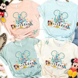 disney birthday shirt, disney birthday girl shirt, mickey and friends birthday shirt, disney birthday squad, disney birt