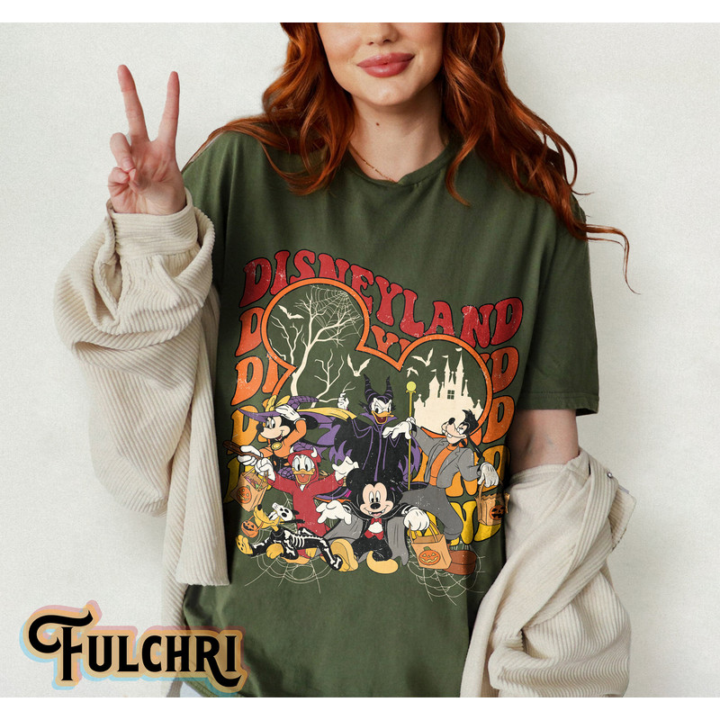 Vintage Disneyland Mickey And Friends Halloween Shirt, Disney World Halloween Shirt, Disney Trip Shirt, Halloween Pumpkin Shirt - 3.jpg