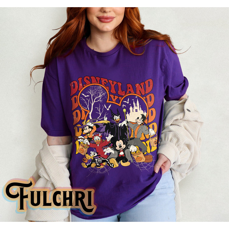 Vintage Disneyland Mickey And Friends Halloween Shirt, Disney World Halloween Shirt, Disney Trip Shirt, Halloween Pumpkin Shirt - 4.jpg