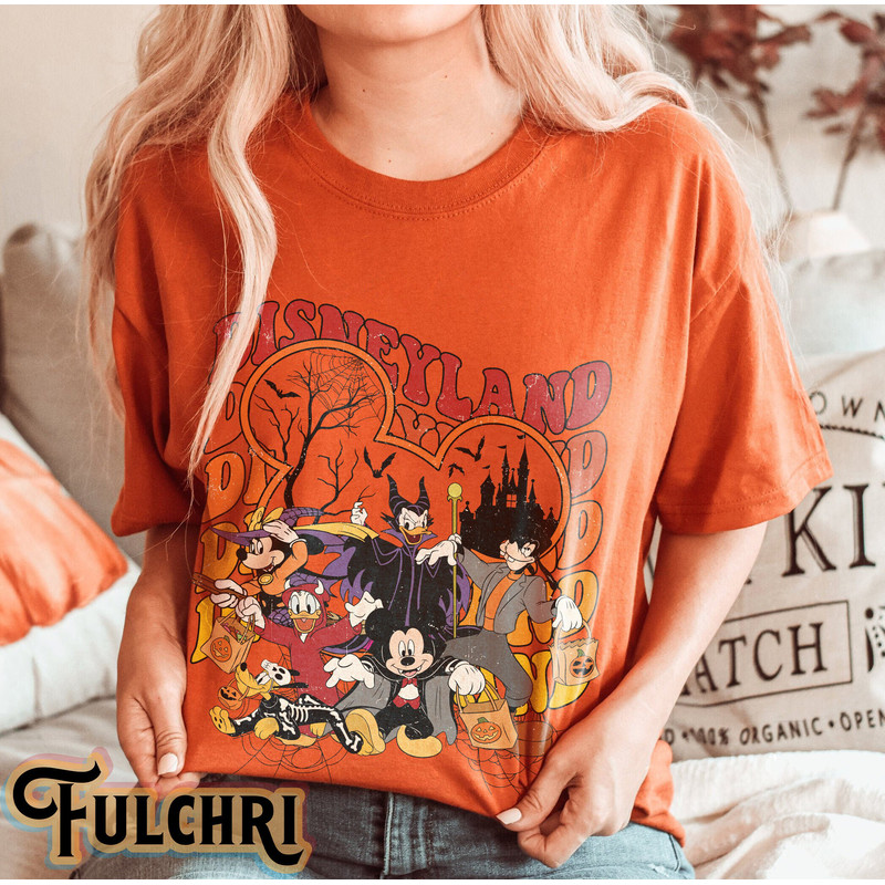 Vintage Disneyland Mickey And Friends Halloween Shirt, Disney World Halloween Shirt, Disney Trip Shirt, Halloween Pumpkin Shirt - 5.jpg