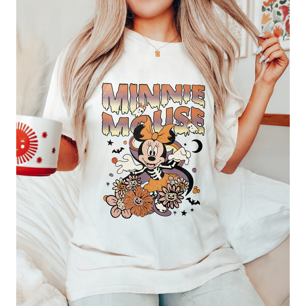 Vintage Floral Mickey And Friends Halloween Group Shirts, Floral Disney Halloween Shirt, Retro Magic Kingdom Shirt, Disney Family Trip Shirt - 4.jpg