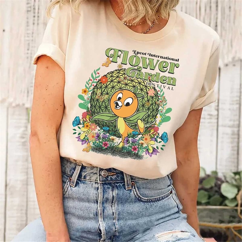 MR1682023172727vintagedisneyepcotorangebirdshirtflowerandgardenimage1jpg