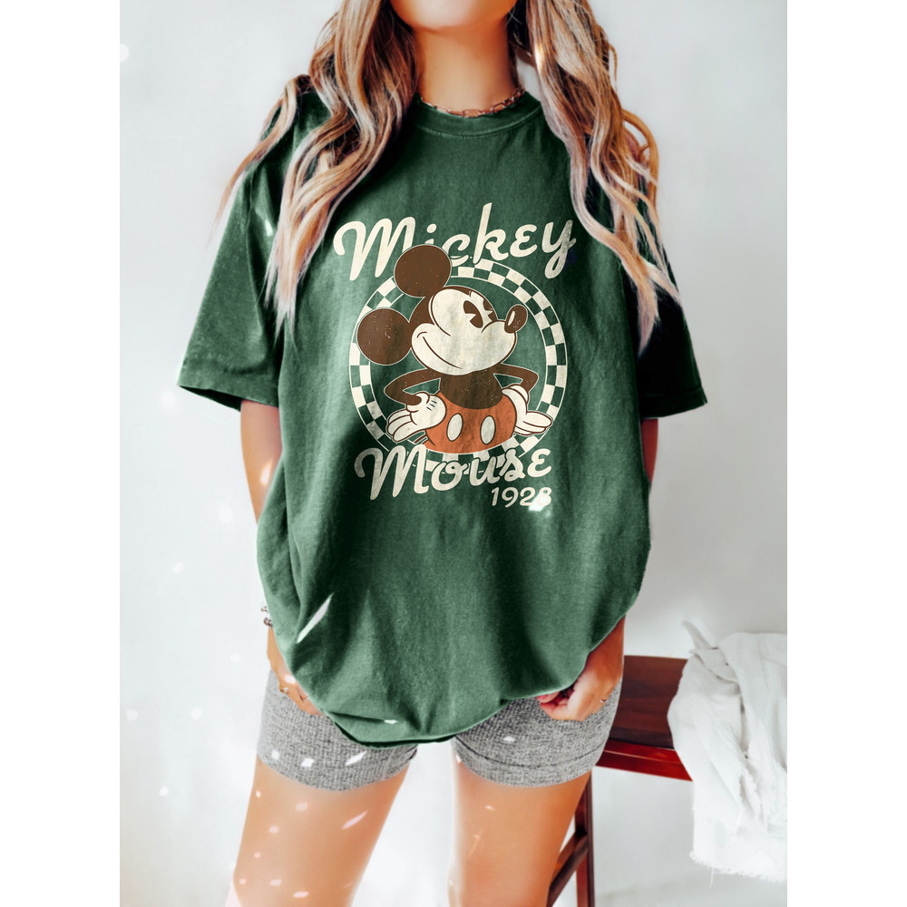 Vintage Mickey Mouse 1928 Shirt, Retro Disney Mickey 1928 Shirt, Classic Mickey Checkered Shirt, Disney Character Shirt, Disney Family Shirt - 3.jpg