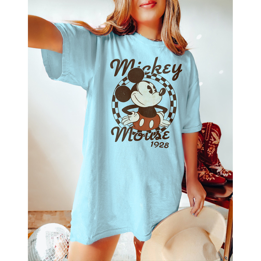 Vintage Mickey Mouse 1928 Shirt, Retro Disney Mickey 1928 Shirt, Classic Mickey Checkered Shirt, Disney Character Shirt, Disney Family Shirt - 6.jpg